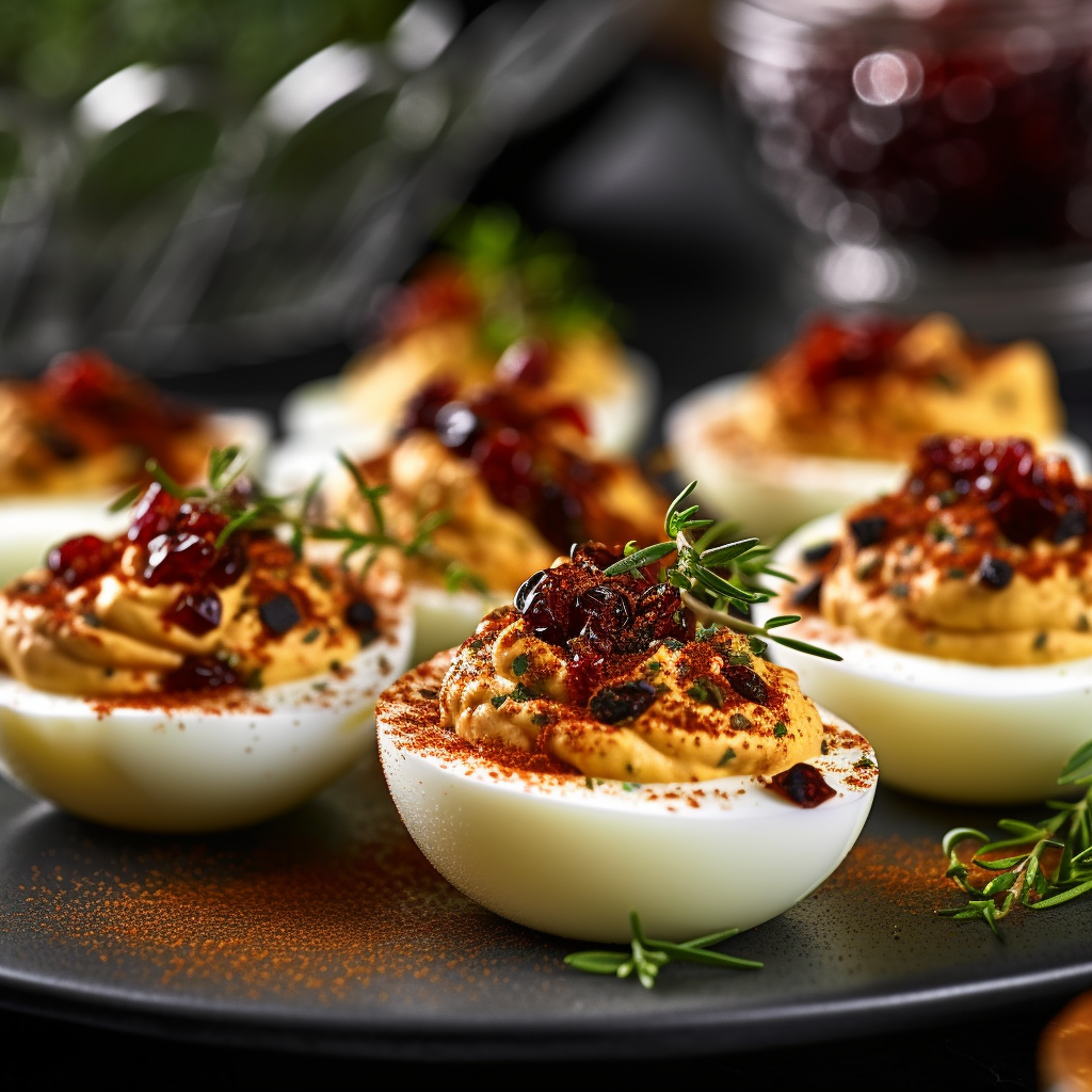 Savory Sun-Dried Tomato Deviled Eggs